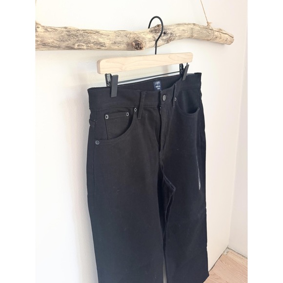 J Crew Black High Rise Wide Leg Crop All Day Stretch Jeans Size 31T - Picture 2 of 8